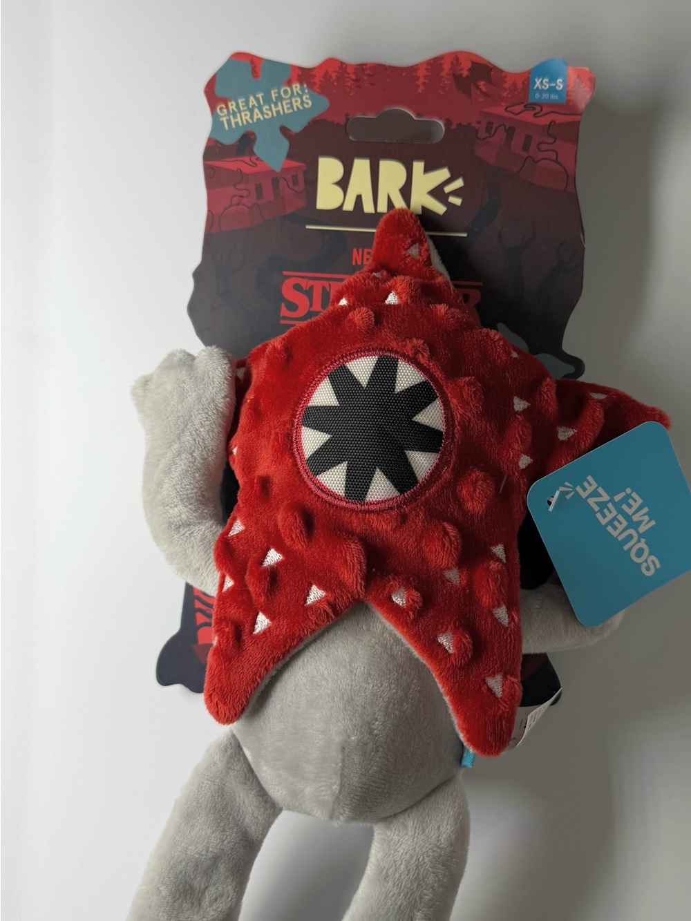 BARK Stranger Things Demogorgon Red Monster Plush Squeak Dog Toy - NWT